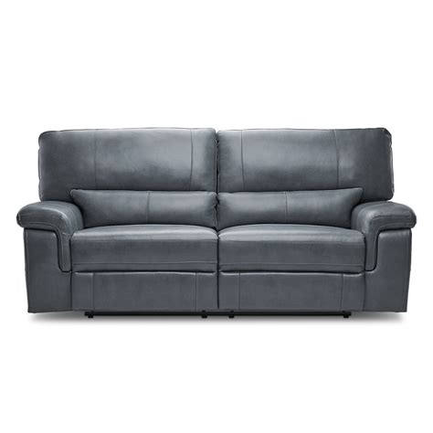 Add ultimate comfort to your home with this anastasia recliner sofa from steve silver co. Weston Light Gray Leather & Vinyl Power Reclining Sofa ...