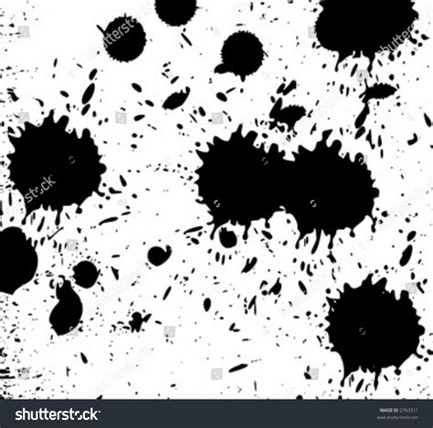 Black Ink Spots On White Paper Stock Vector Illustration 2763311