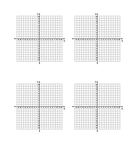 Printable X And Y Axis Graph Coordinate Printable Graph Paper With X