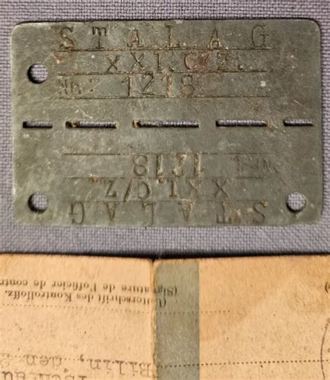 ancienne plaque d identitÉ et laisser passer prisonnier de guerre stalag eur 40 00 picclick fr