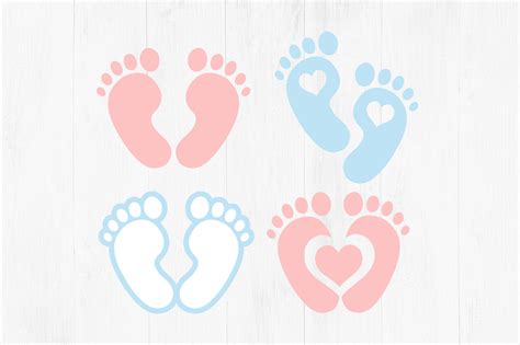 Baby Footprints Svg Clipart By Twingenuity Graphics Thehungryjpeg