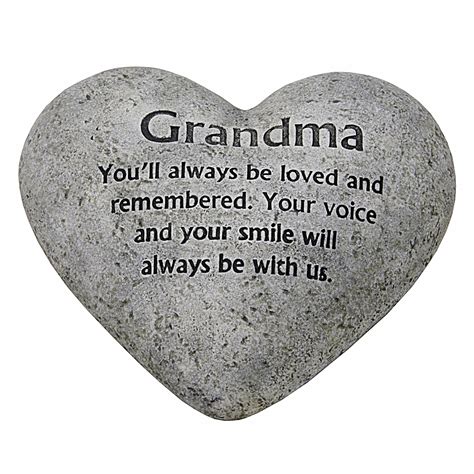 In Loving Memory Graveside Heart Plaque Stone Grandma And Grandad Grave