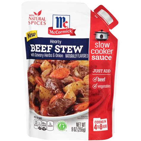 Mccormick Slow Cookers Beef Stew With Herbs And Onions Seasoning Mix 9
