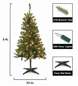 Home Accents Holiday 5 Ft Wood Trail Pine Artificial Christmas Tree