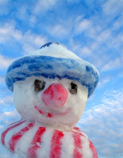 Snowman The Clown Stock Image Image Of Frost Sculpture 415301