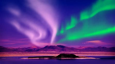 Download 2560x1440 Wallpaper Northern Lights Aurora Borealis Night