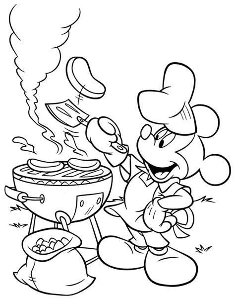 Print all of our coloring pages for free. Mickey Mouse Summertime Barbeque Coloring Page - Download ...
