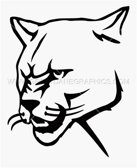 Mountain Lion Stencil Free Transparent Clipart Clipartkey