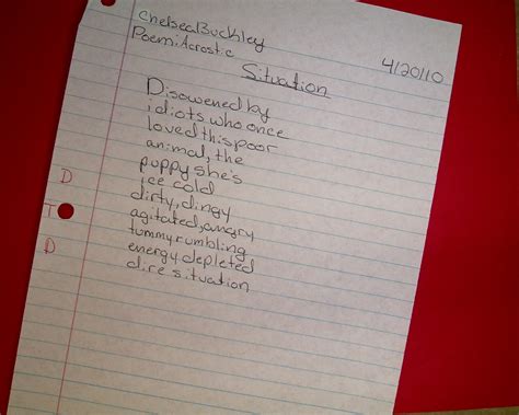 In poetry, a stanza is used to describe the main building block of a poem. Essays, Poems, and Other Fun Stuff: April 2010