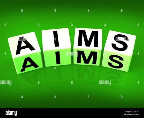 Aims Blocks Meaning Purpose Targets And Goals Stock Photo Alamy