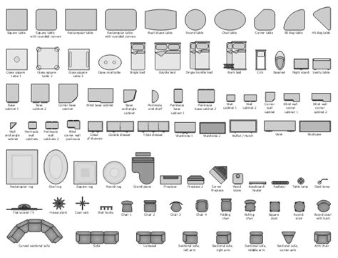 Design Elements Basic Furniture Free Printable Furniture Templates