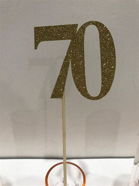 70th Birthday Decoration 70th Birthday Centerpiece Sticks Glitter
