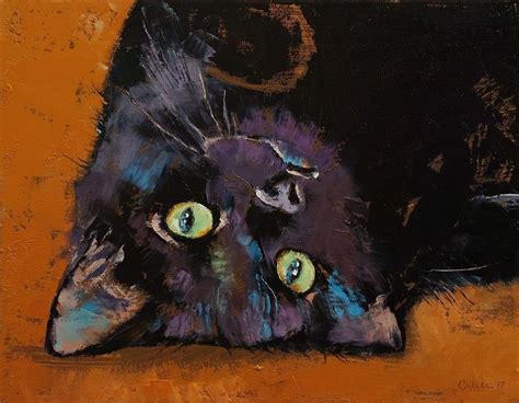 Michael Creese Upside Down Kitten Cat Painting