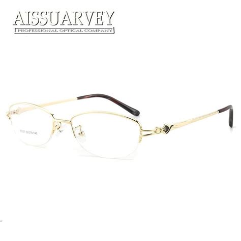 Aissuarvey Womens Semi Rim Alloy Frame Eyeglasses Asf6001
