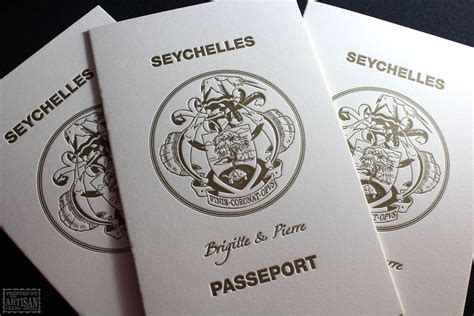 Passport To Seychelles The Artisan Press Australian Letterpress Printers