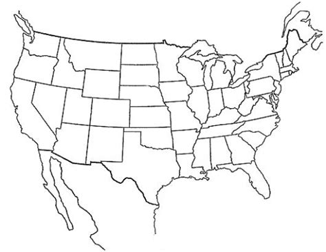 Mapa De Estados Unidos Con Nombres Capitales Estados Para Colorear