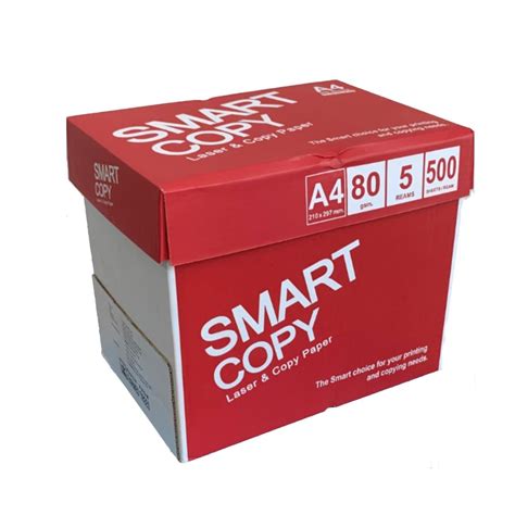 Smart Copy Paper A4 80gsm 500sheets Ream White Office Supplies Office One Llc