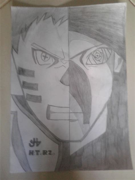 For My Very First Post On All Of Reddit I Drew Naruto And Sasuke Side