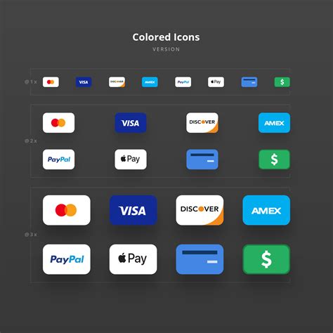 Credit Card Payment Icons Freebie On Behance