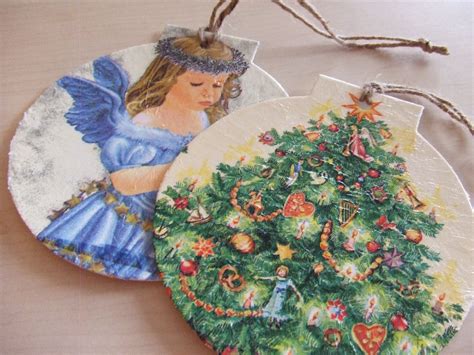 Decoupage Christmas Cards Crafts Christmas Ornaments Christmas