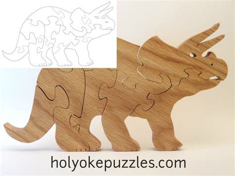 Triceratops Dinosaur Puzzle Pattern Pdf Png Svg Etsy In 2022