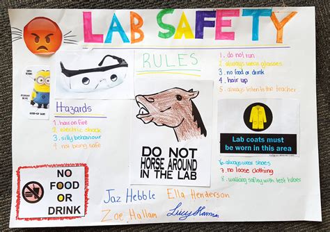 How to make a science safety poster | sciene lab poster idea. Science Lab Safety Posters - BSE Creations