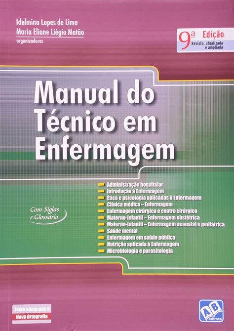 Manual Do Técnico Em Enfermagem Pdf Idelmina Lopes De Lima