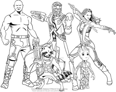 Drawing The Guardians Of The Galaxy Coloring Page