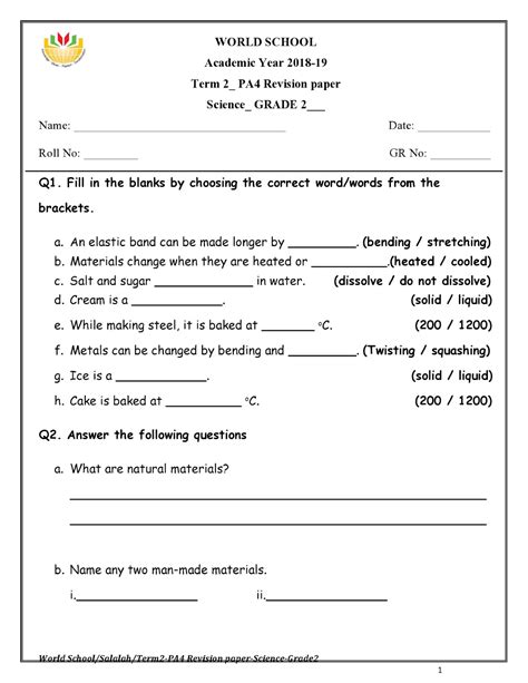 2nd grade lesson plans, activities and worksheets for science. Free Science Worksheets for Grade 2 Pictures - 2nd Grade ...