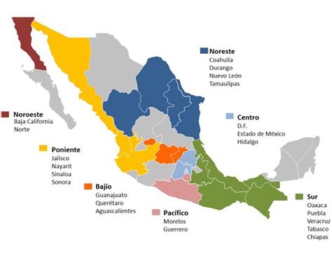 25 Nuevo Mapa Del Centro De La Republica Mexicana