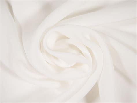 Silk Double Georgette In White Bandj Fabrics