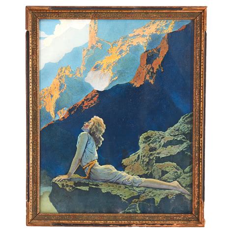 Art Deco Print Of Ecstasy After Original By Maxfield Parrish Framed