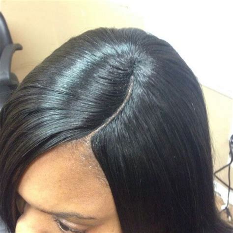 How to do a side part sew in on yourself. Pin on Hair Extensions