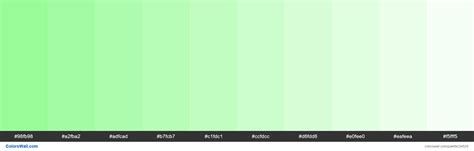 Tints Of Pale Green 98fb98 Hex Color