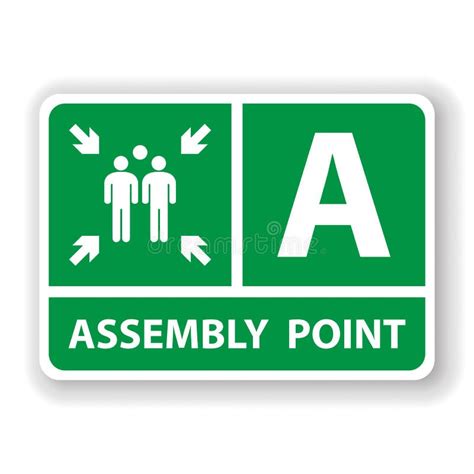 Fire Assembly Point Sign Gathering Point Signboard Emergency