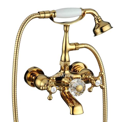 Modern gold and brass fixtures for the bathroom. Wall Mount Bathtub Faucet Gold/Silver/Rose Gold Clawfoot ...