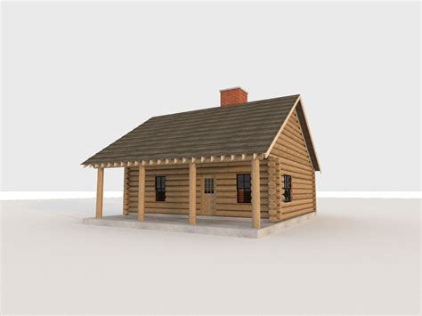 Build Your Own Log Cabin House Plans Diy 2 Bedroom Vacation Home 840 Sq