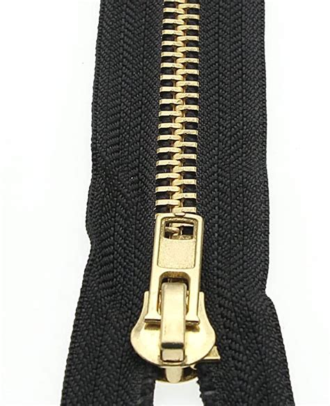 10 32 Inch Brass Separating Jacket Zipper Gold Metal