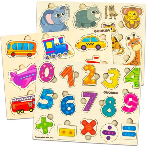 Toys And Games Learning And Education Lydaz Wooden Puzzles Counting Toys