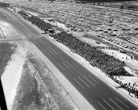 Aerial View Of The Crowd For The First Daytona 500 In 1959