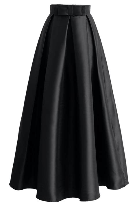 Black Satin Prom Skirt Tutu Skirts Party Dress 2017 Spring Dress On