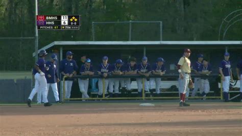 Bmhs Vs Hahnville High School Baseball Youtube