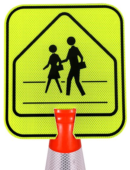 Traffic Cone Signs Clip On Cone Signs Traffic Safety Store