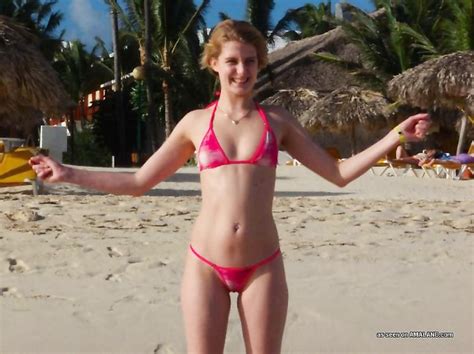 Wild Blonde Girlfriend Sunbathing Topless For Her Horny
