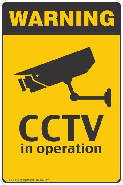 Cctv In Operation Safety Sign Cctv Surveillance Safety Signs