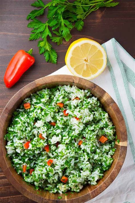 The Best Lemon Parsley Rice Salad With Sweet Peppers Foodal Recipe