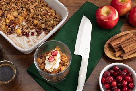 Spiced Apple Cranberry Granola Crisp