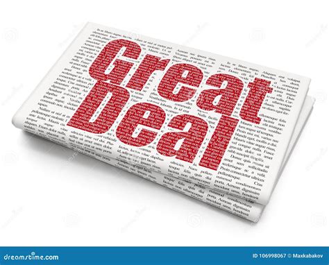 Business Concept Great Deal On Newspaper Background Stock Illustration