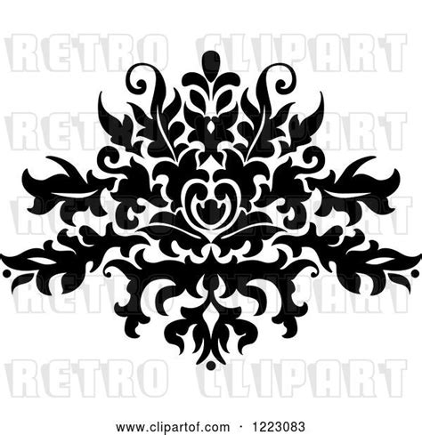 Vector Clip Art Of Retro Floral Damask Design 14 By Vector Tradition Sm
