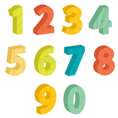 Letra Divertida Para Niños Con Números Blancos En Círculo De Color